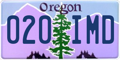 OR license plate 020IMD