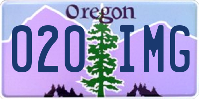 OR license plate 020IMG