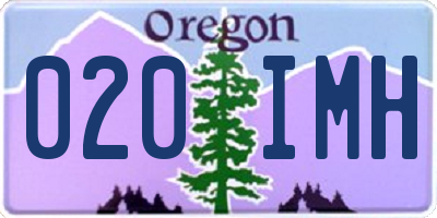 OR license plate 020IMH