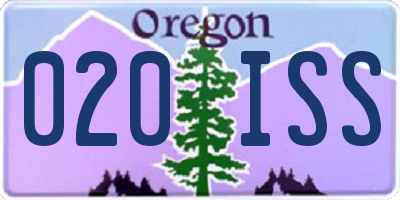 OR license plate 020ISS