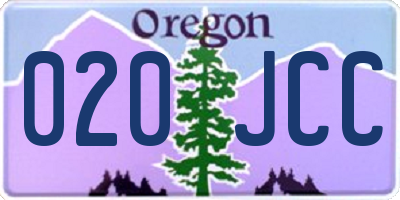 OR license plate 020JCC