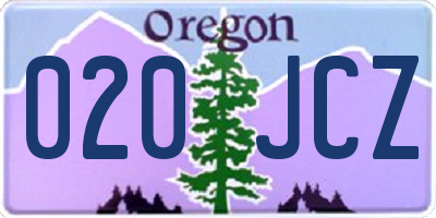 OR license plate 020JCZ