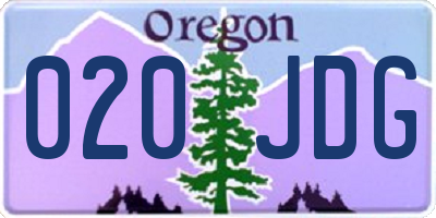 OR license plate 020JDG
