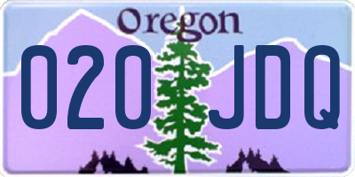 OR license plate 020JDQ