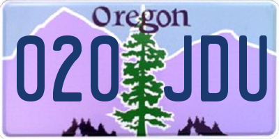 OR license plate 020JDU