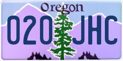 OR license plate 020JHC