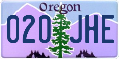 OR license plate 020JHE