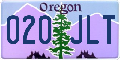 OR license plate 020JLT
