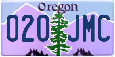 OR license plate 020JMC