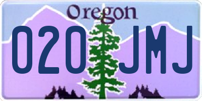 OR license plate 020JMJ