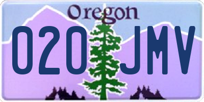 OR license plate 020JMV