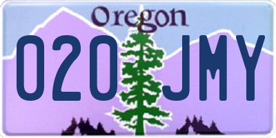 OR license plate 020JMY