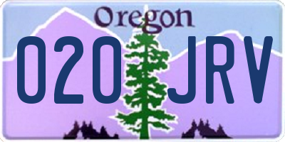 OR license plate 020JRV