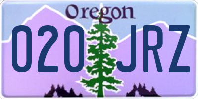 OR license plate 020JRZ