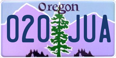 OR license plate 020JUA