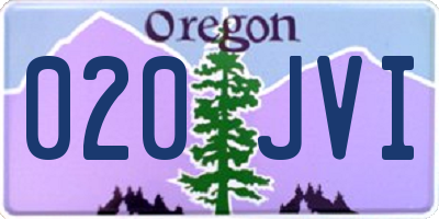OR license plate 020JVI