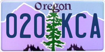 OR license plate 020KCA
