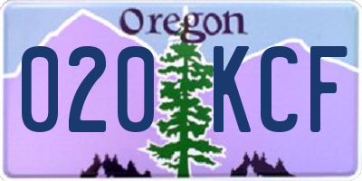 OR license plate 020KCF