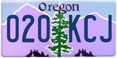 OR license plate 020KCJ