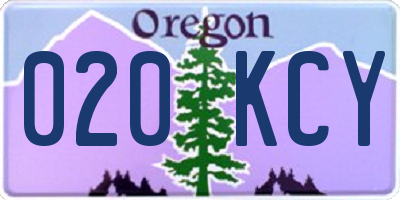 OR license plate 020KCY