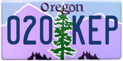 OR license plate 020KEP