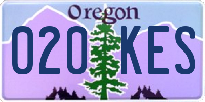 OR license plate 020KES