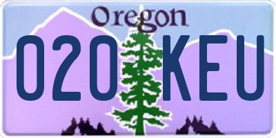 OR license plate 020KEU