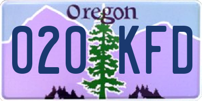 OR license plate 020KFD