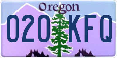 OR license plate 020KFQ