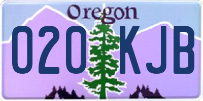 OR license plate 020KJB