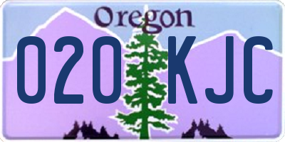 OR license plate 020KJC