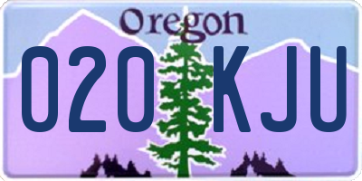 OR license plate 020KJU