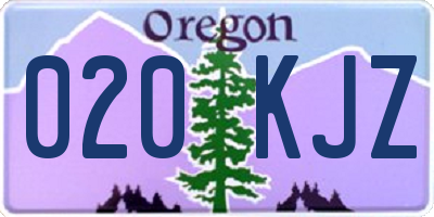 OR license plate 020KJZ