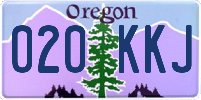 OR license plate 020KKJ