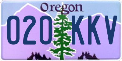 OR license plate 020KKV