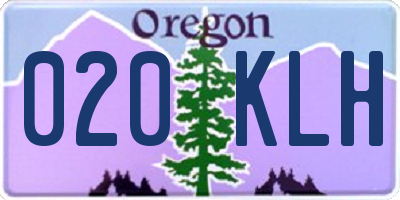 OR license plate 020KLH