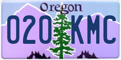 OR license plate 020KMC
