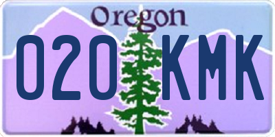 OR license plate 020KMK