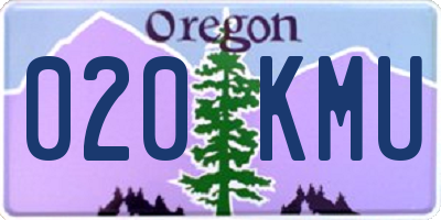 OR license plate 020KMU