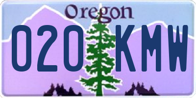 OR license plate 020KMW
