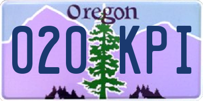 OR license plate 020KPI
