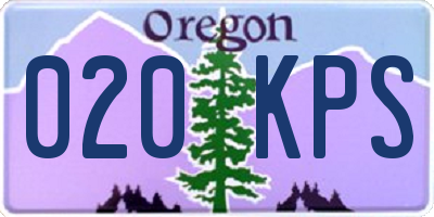 OR license plate 020KPS