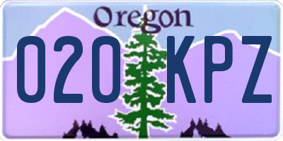 OR license plate 020KPZ