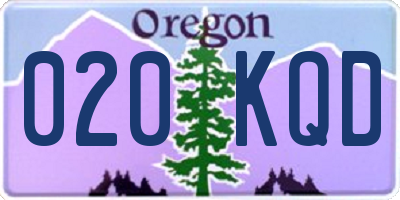 OR license plate 020KQD