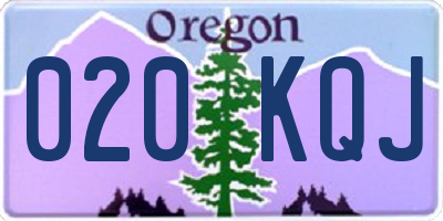 OR license plate 020KQJ