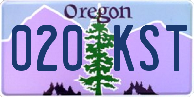 OR license plate 020KST