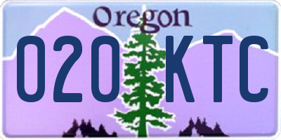OR license plate 020KTC