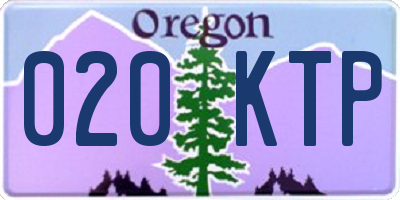OR license plate 020KTP