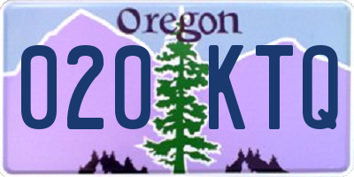 OR license plate 020KTQ