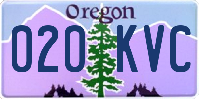 OR license plate 020KVC